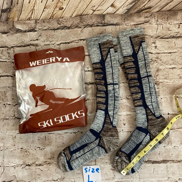 2 pairs NWT Weierya unisex ski socks, size S . L. XL. - Picture 7 of 11